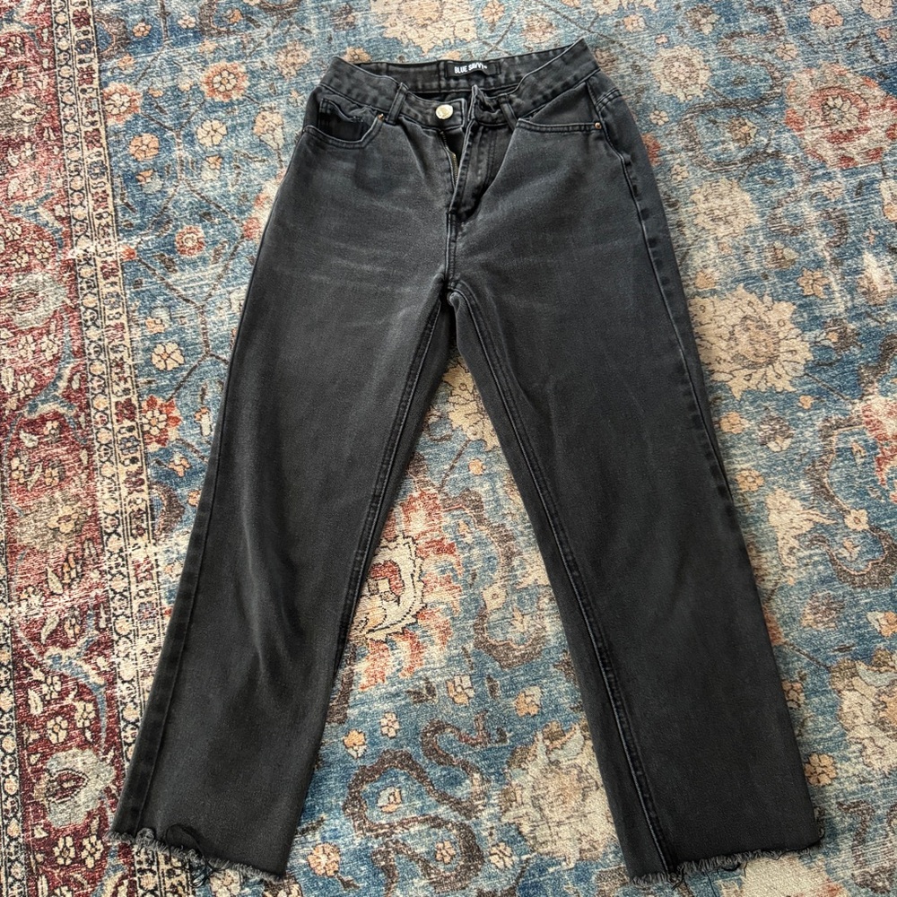 Blue Savvy wide leg black jeans